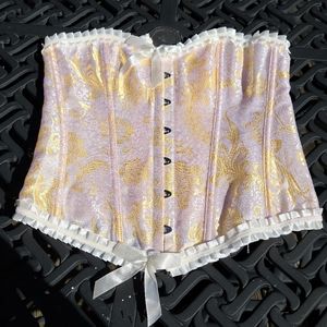 Gold/White Corset Top